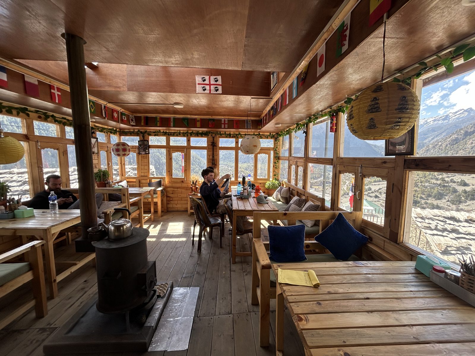 One of our favourite teahouses along the circuit - Upper Pisang.