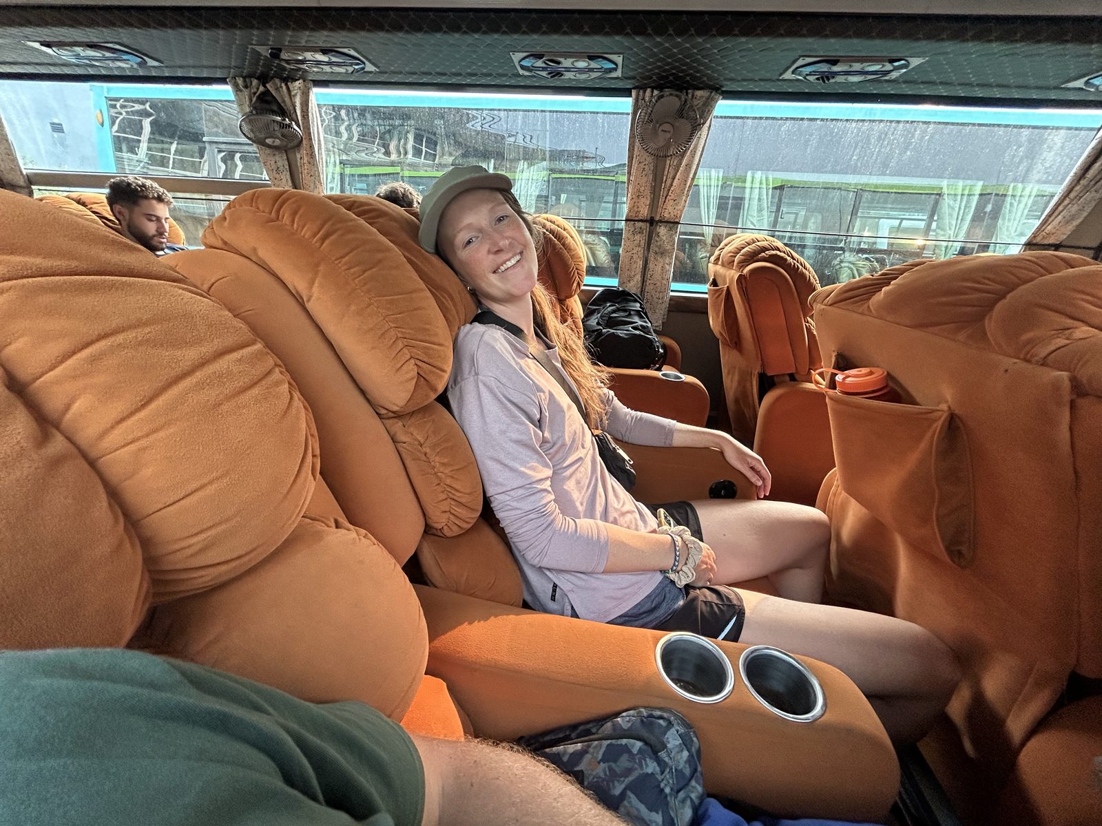 Riding in style on the way back to Kathmandu on the